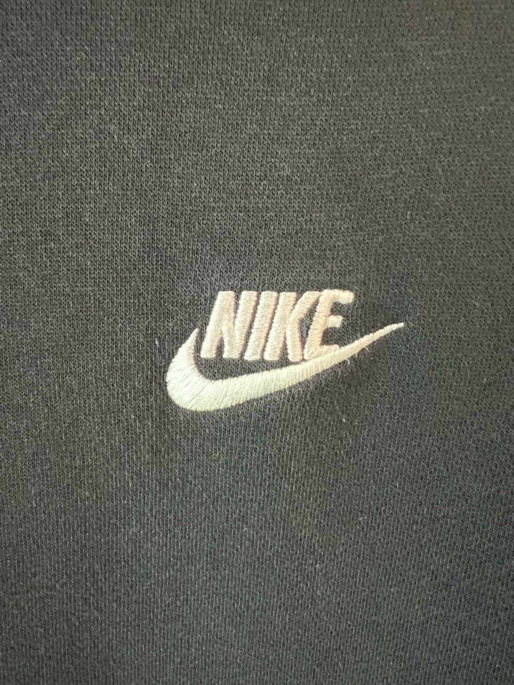 Nike club fleece Black Pullover Hoodie with White Swoosh - Picture 3 of 8